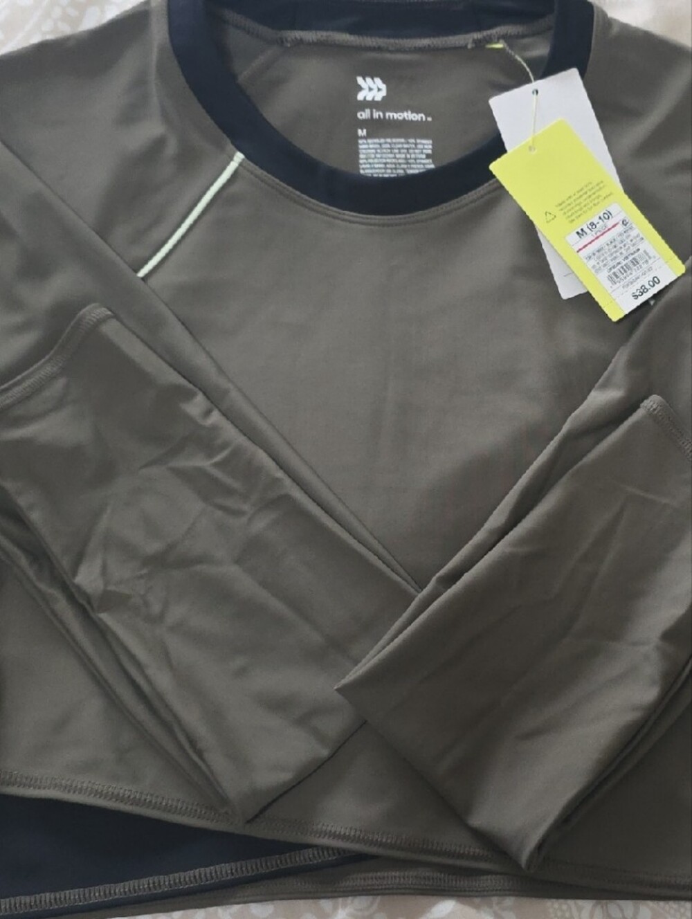Olive Green Athletic Long Sleeve Top